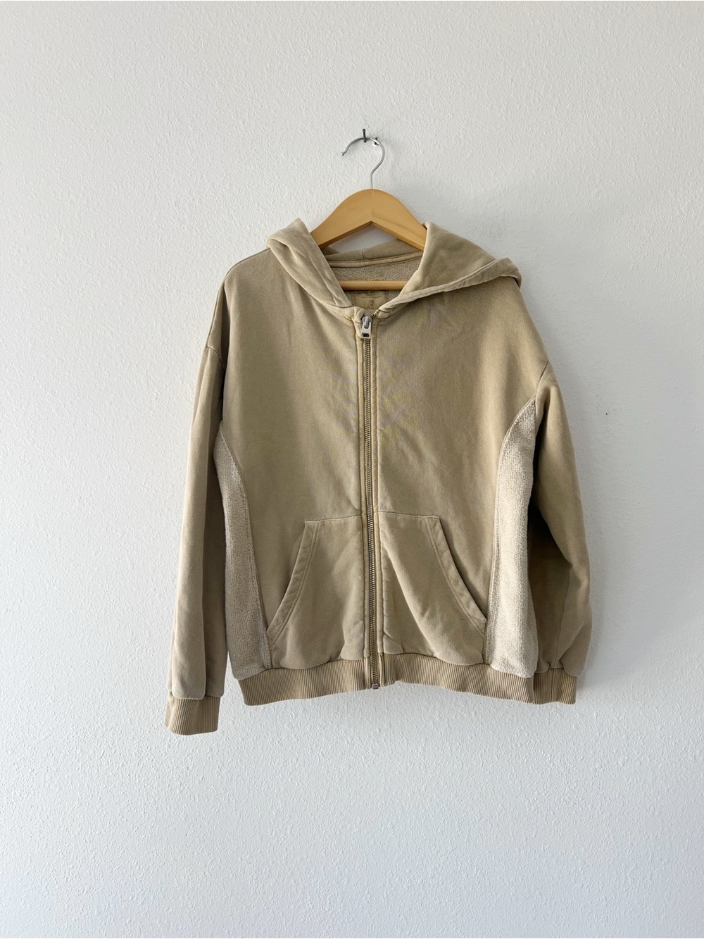PLAY UP | Kids Beige Terry Zip Up Hoodie | 8y